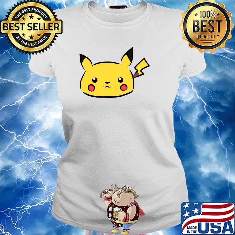 Kawaii Yellow Mouse Creature Pikachu Classic T-Shirt Ladies tee