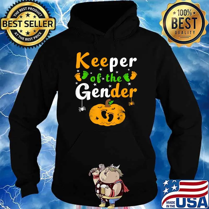 Keeper Of The Gender Reveal New Baby Announcement Halloween T-Shirt Hoodie