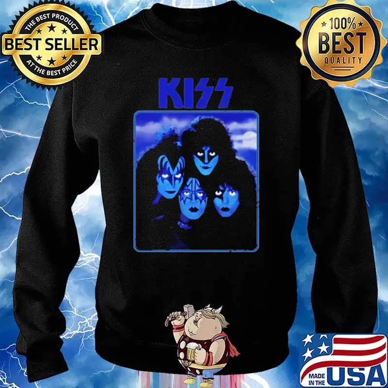 Kiss Horror Blue Shirt Sweater