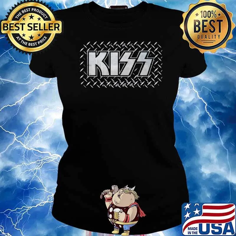 Kiss rock music logo s Ladies tee