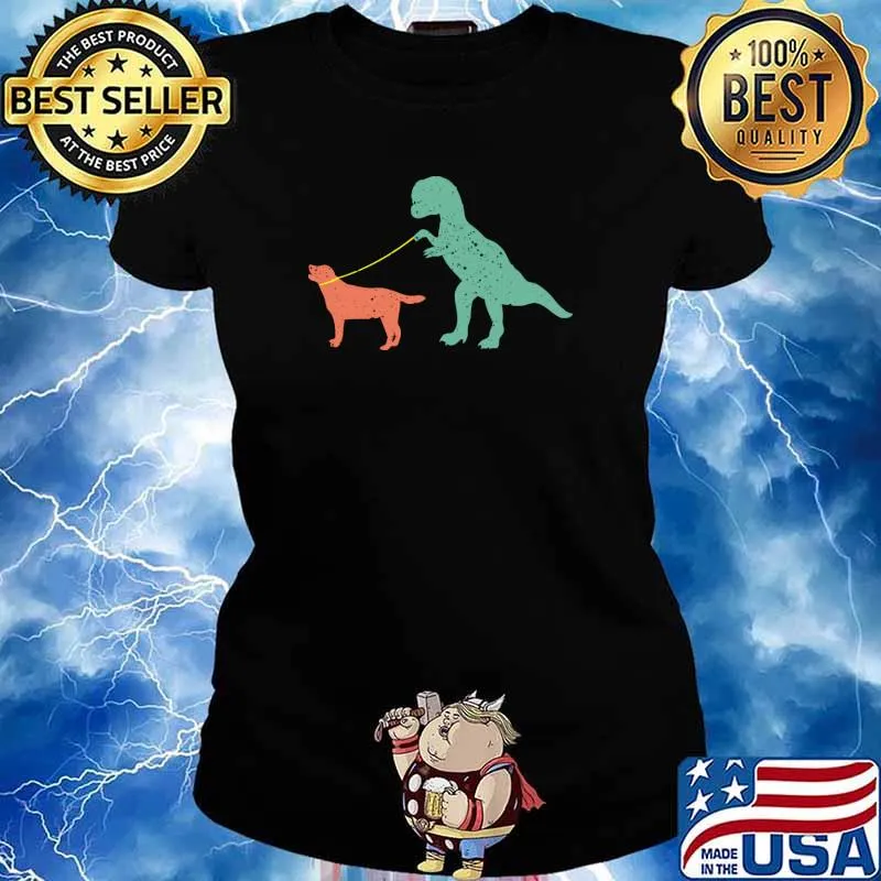 Labrador Dinosaur dog lover T-Shirt Ladies tee