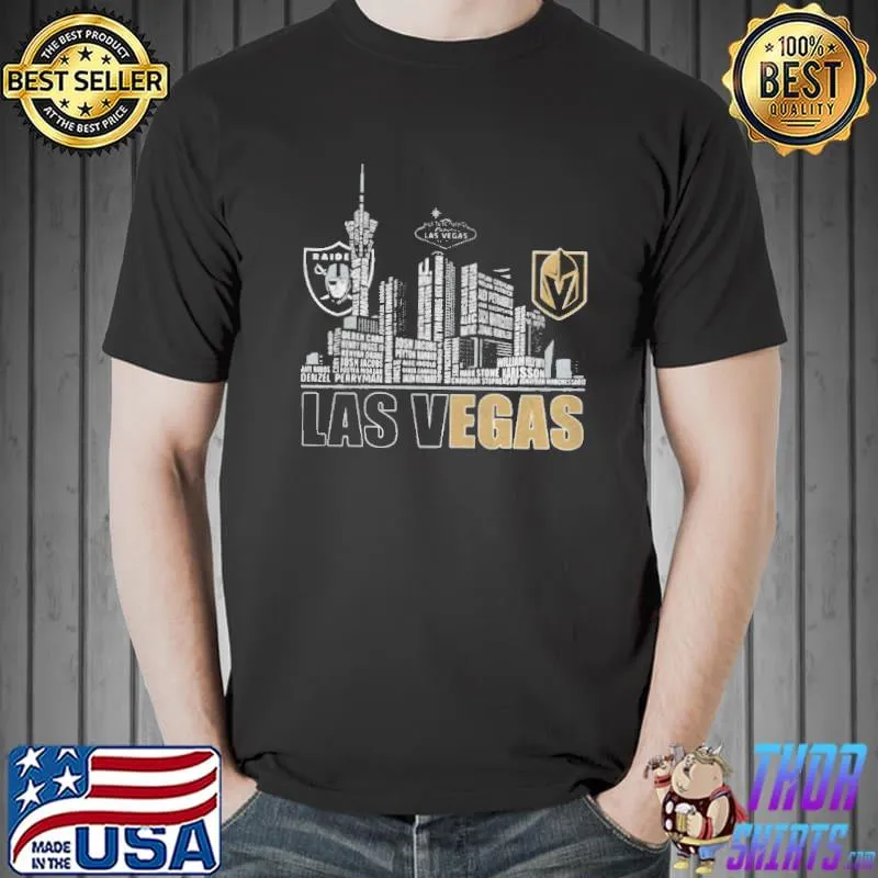 Las Vegas City Las Vegas Raiders And Vegas Golden Knights Shirt Unisex