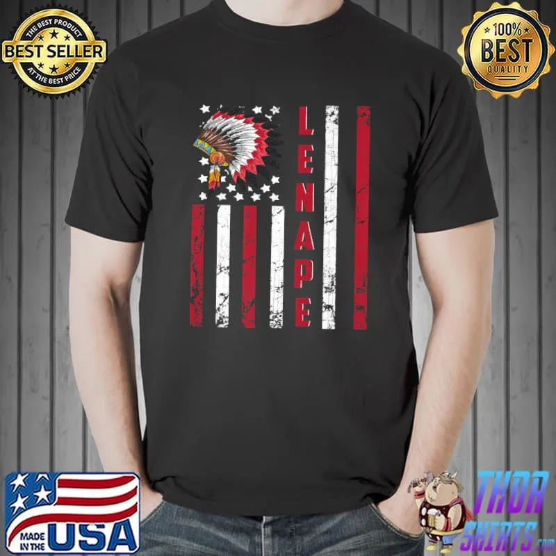 Lenape Tribe Native American Flag Lenape Heritage Related Premium T-Shirt