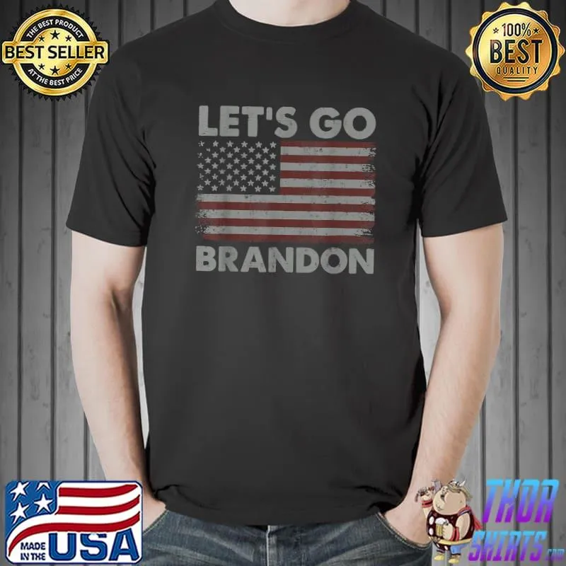 Let's Go Brandon American Flag Biden T-Shirt Unisex
