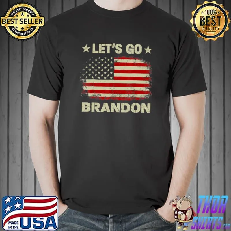 Let's Go Brandon American Flag Impeach Biden T-Shirt