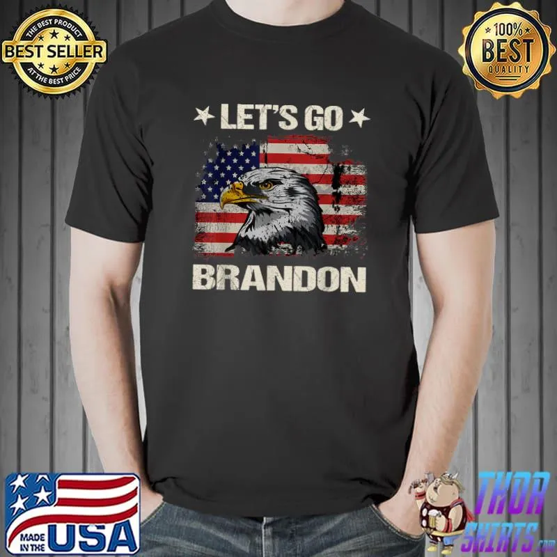 Let's Go Brandon American Flag Retro Vintage T-Shirt Unisex