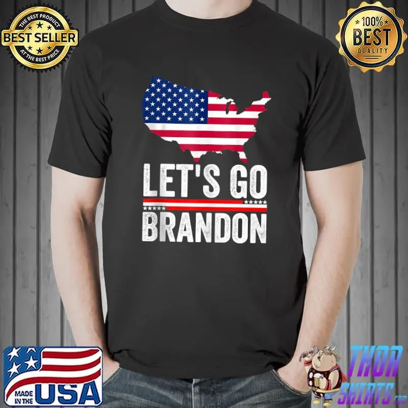 Let's Go Brandon Flag Sunglasses Funny Anti Bien Club T-Shirt