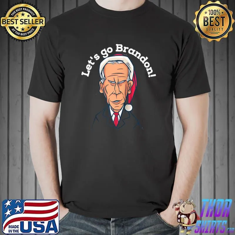 Let's Go Brandon Funny Christmas Joe Biden Chant Raglan Baseball T-s Unisex