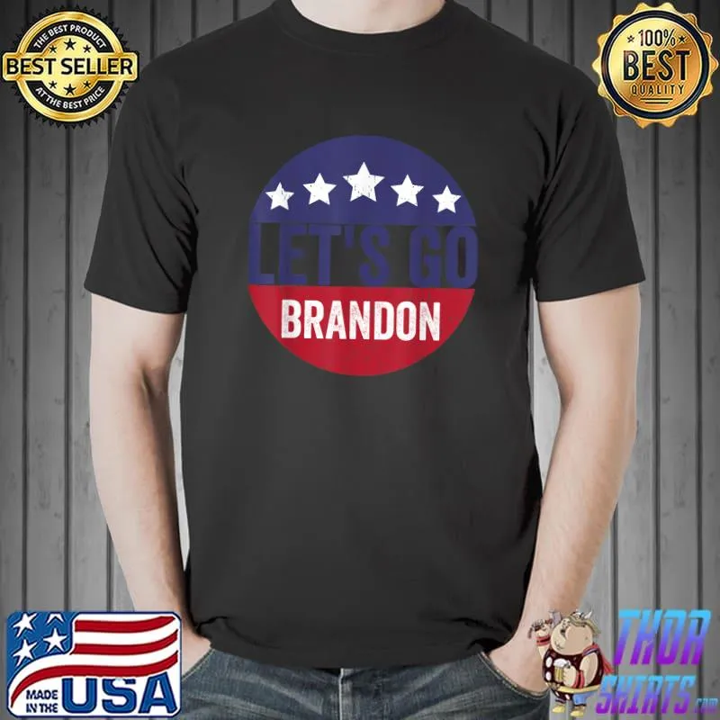 Let's Go Brandon Funny Men Women Vintage Patriot Republican T-Shirt