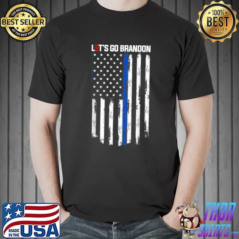 Let's Go Brandon Tee Conservative Anti Liberal US Flag T-Shirt