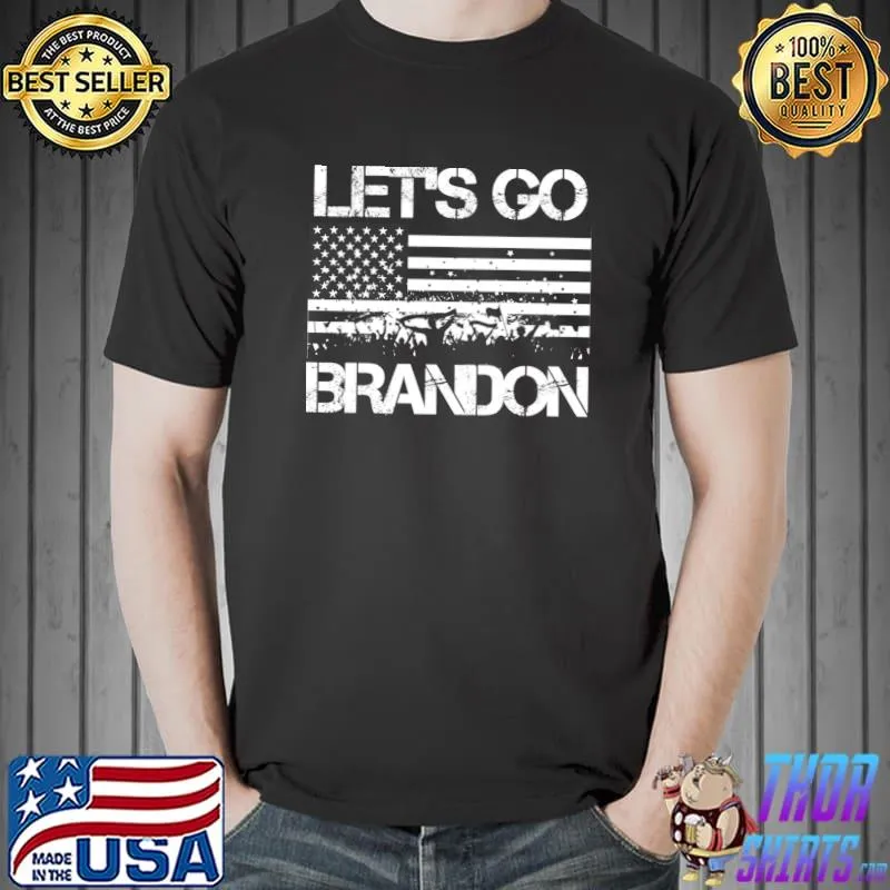 Lets Go Brandon American Flag T-Shirt