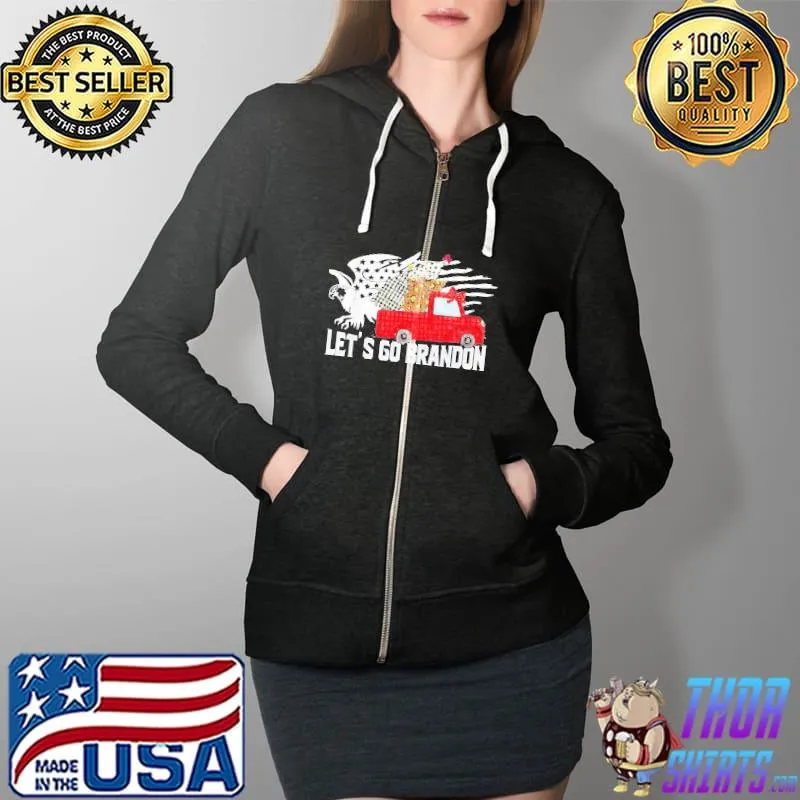 Let’s Go Brandon Christmas Anti Liberal US Flag Shirt Full Zip Hooded