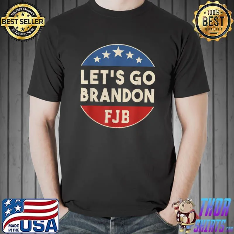 Let’s Go Brandon Conservative Vintage Political USA Flag T-Shirt Unisex