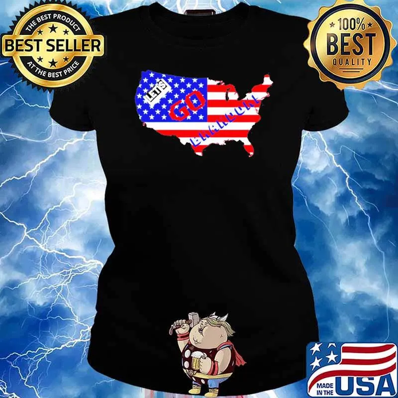 Let’s Go Brandon Donald Trump America Map s Ladies tee