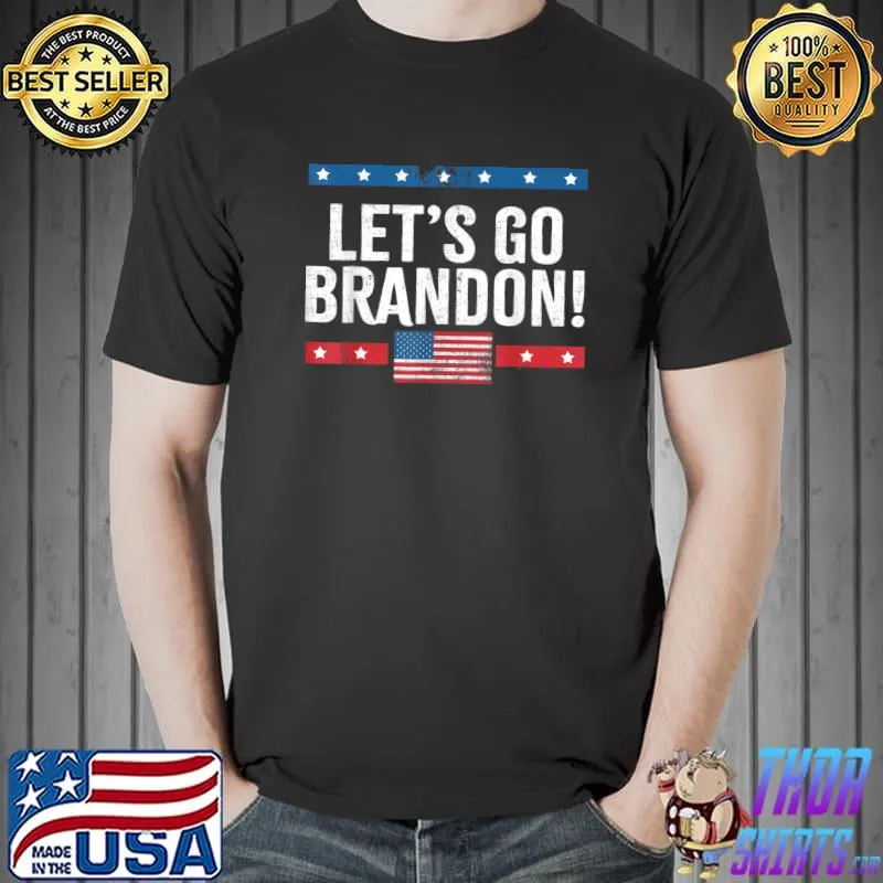Lets Go Brandon Let's go Brandon USA Flag T-shirt