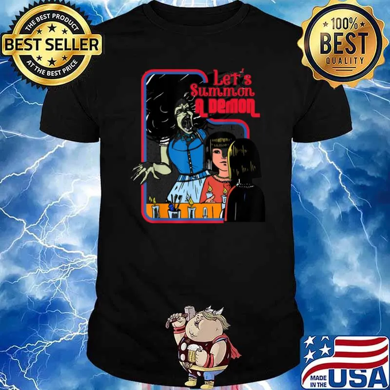 Let’s Summon Demon Goth Satan Vintage Teens Halloween Shirt
