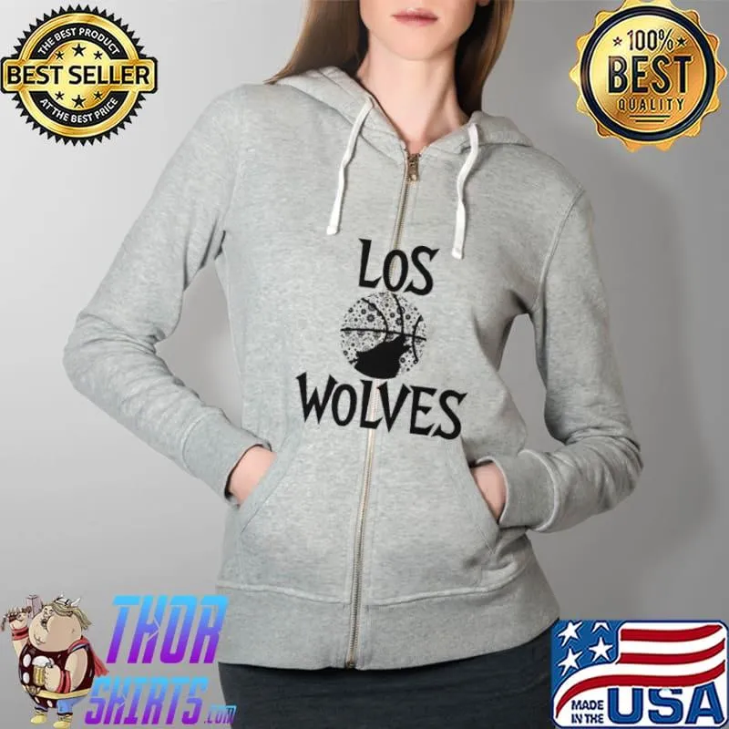 Los Wolves Minnesota Timberwolves Shirt Full Zip Hooded