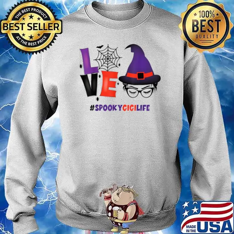 Love Halloween Spooky Gigi Life Witch Face Shirt Sweater