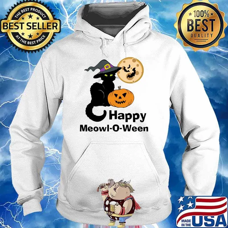 Lucky Dog Animal Rescue - Happy Meowl-O-Ween Cat T-s Hoodie