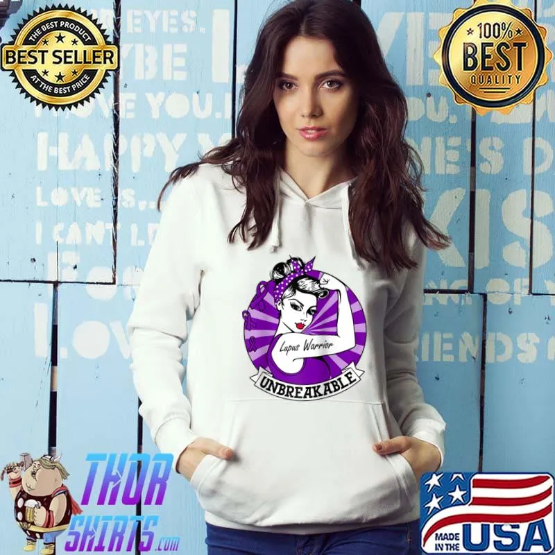 Lupus Warrior Shirt Lupus Unbreakable Awareness Raglan Baseball T-s Hoodie