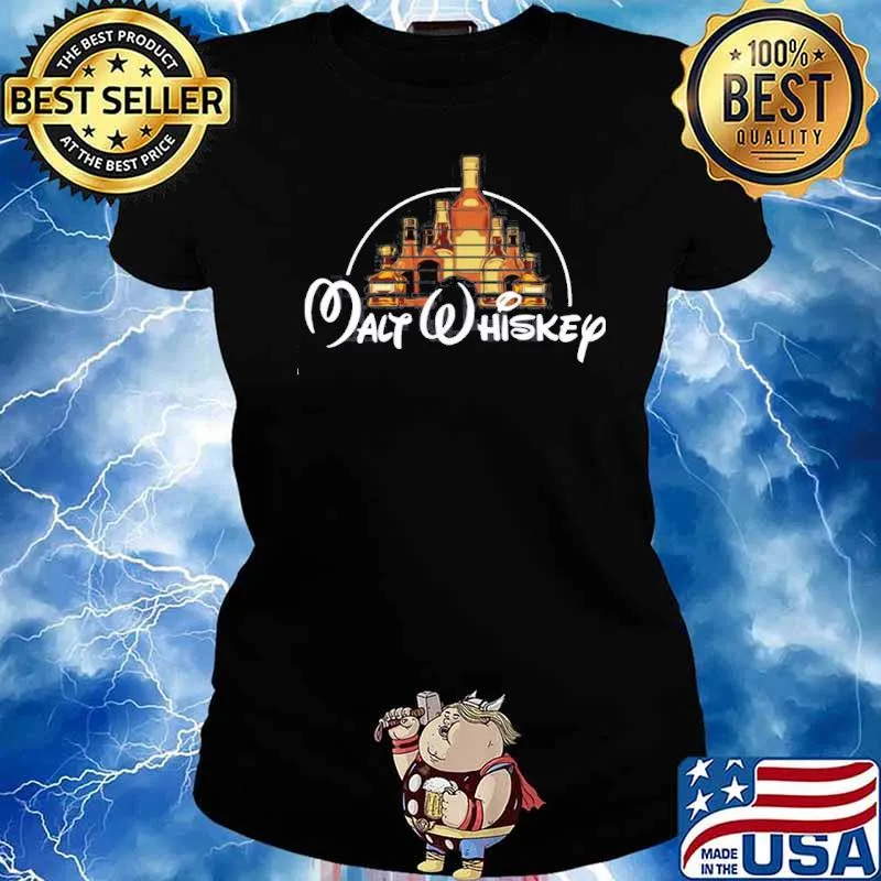 Malt Whiskey Walt Disney Shirt Ladies tee