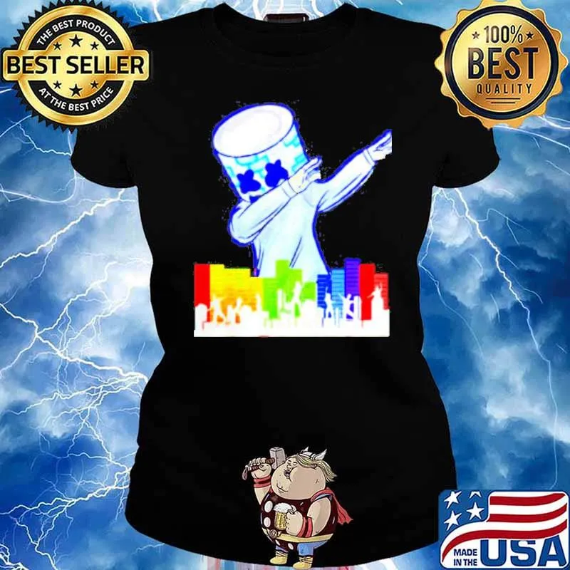 Marshmallow Dancing DJ s Ladies tee