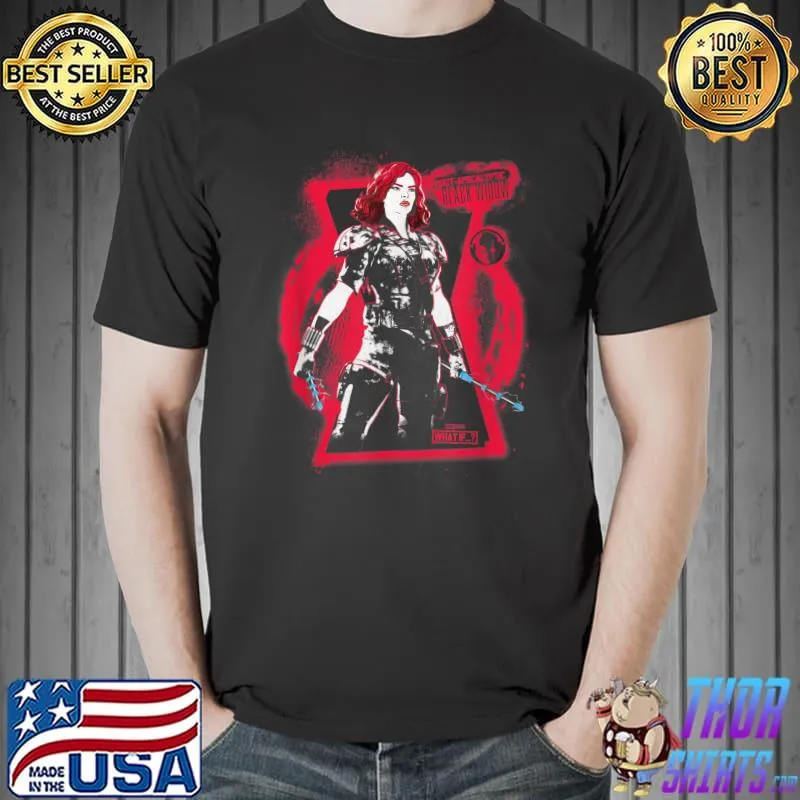 Marvel What If Black Widow Airbrush Poster T-Shirt Unisex
