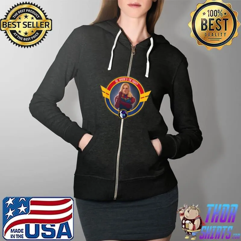 Marvel WHAT IF… Captain Marvel So, Where’s The Fight T-Shirt Full Zip Hooded