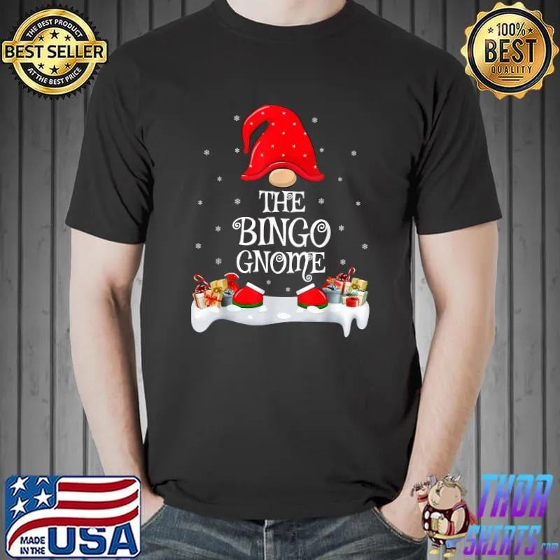 Matching Family Group The Bingo Gnome Christmas T-Shirt