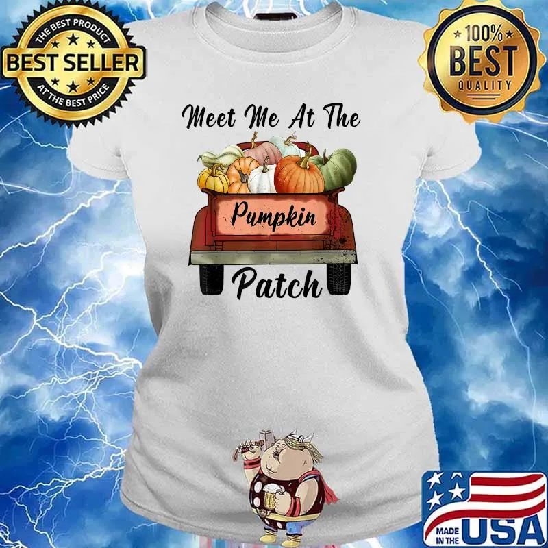 Meet Me At The Pumpkin Patch Truck Halloween Hello Fall 2021 T-Shirt Ladies tee