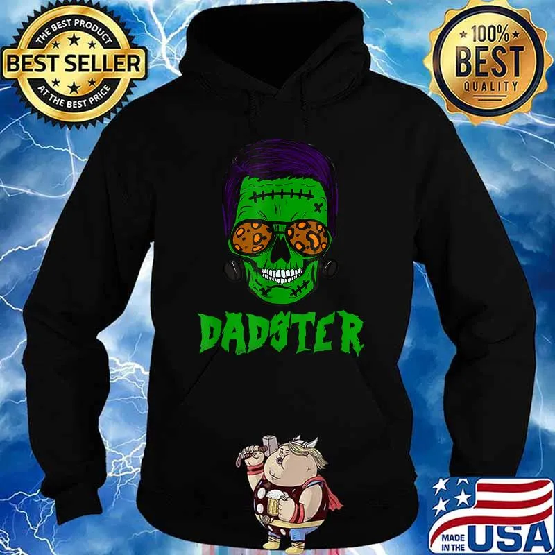 Mens Monster Skull Dadster Dad Life Halloween T-Shirt Hoodie