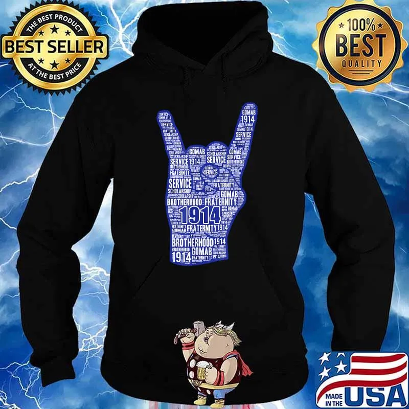 Mens Phi 1914 Gomab Dove Beta Hand Sign Sigma Words T-Shirt Hoodie