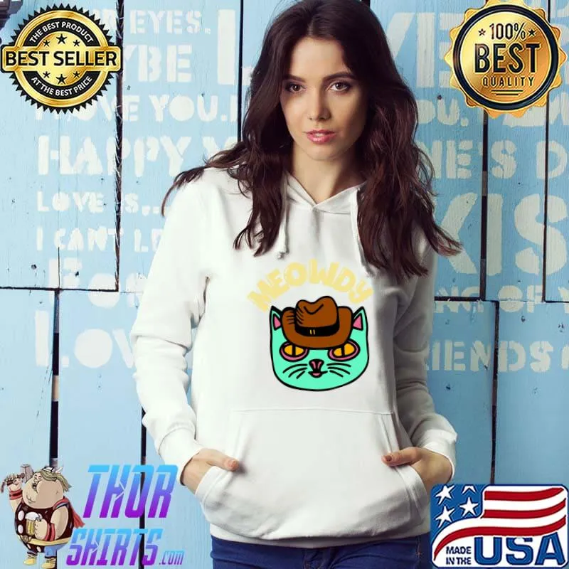 Meowdy Cowboy Cat Funny Cat Design Classic T-Shirt Hoodie