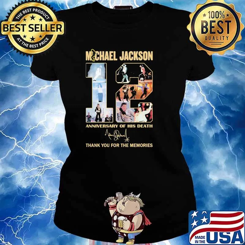 Michael Jackson Anniversary Of The Death Thank You For The Memories Singer Shirt Ladies tee