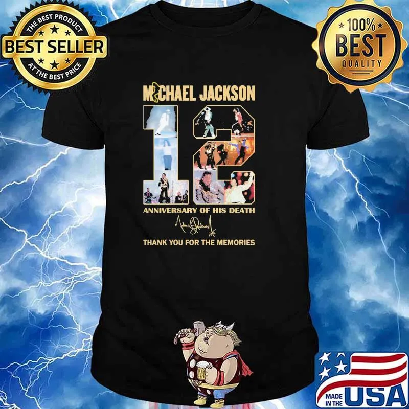 Michael Jackson Anniversary Of The Death Thank You For The Memories Singer Shirt
