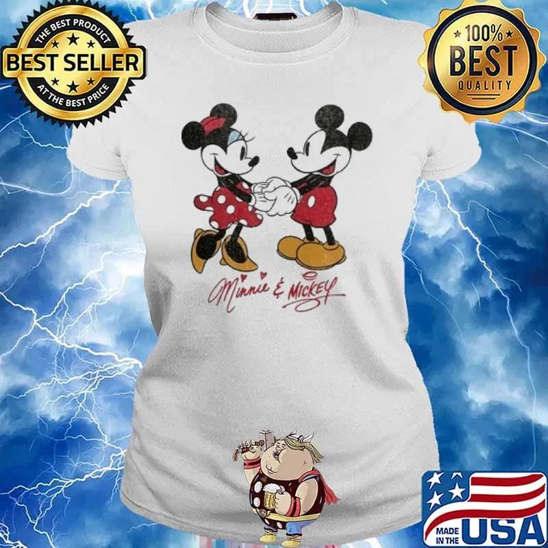 Mickey and Minnie Mouse Ringer s Ladies tee
