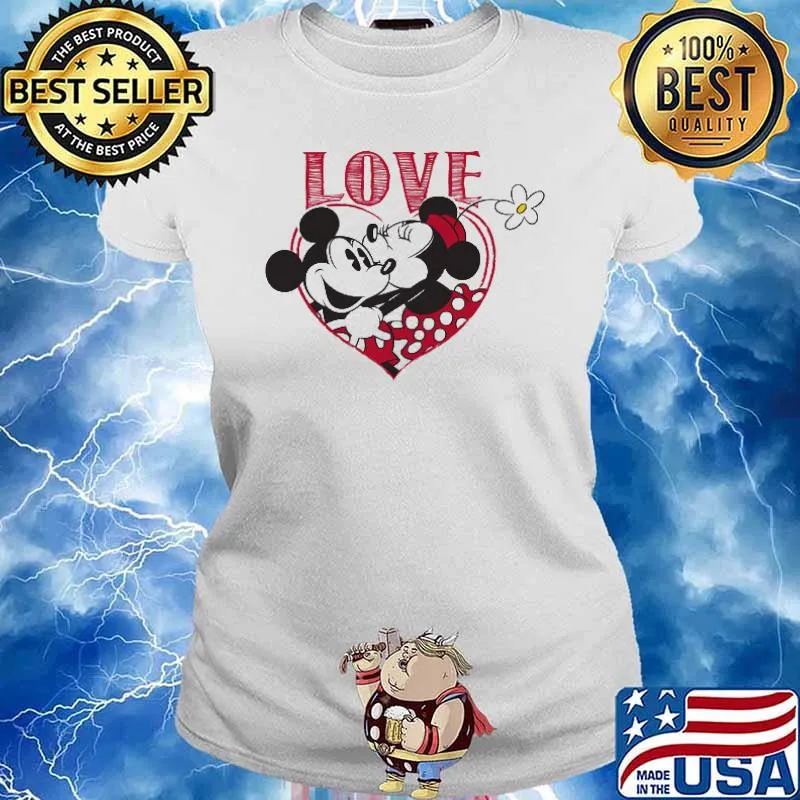Mickey mouse and minnie love s Ladies tee