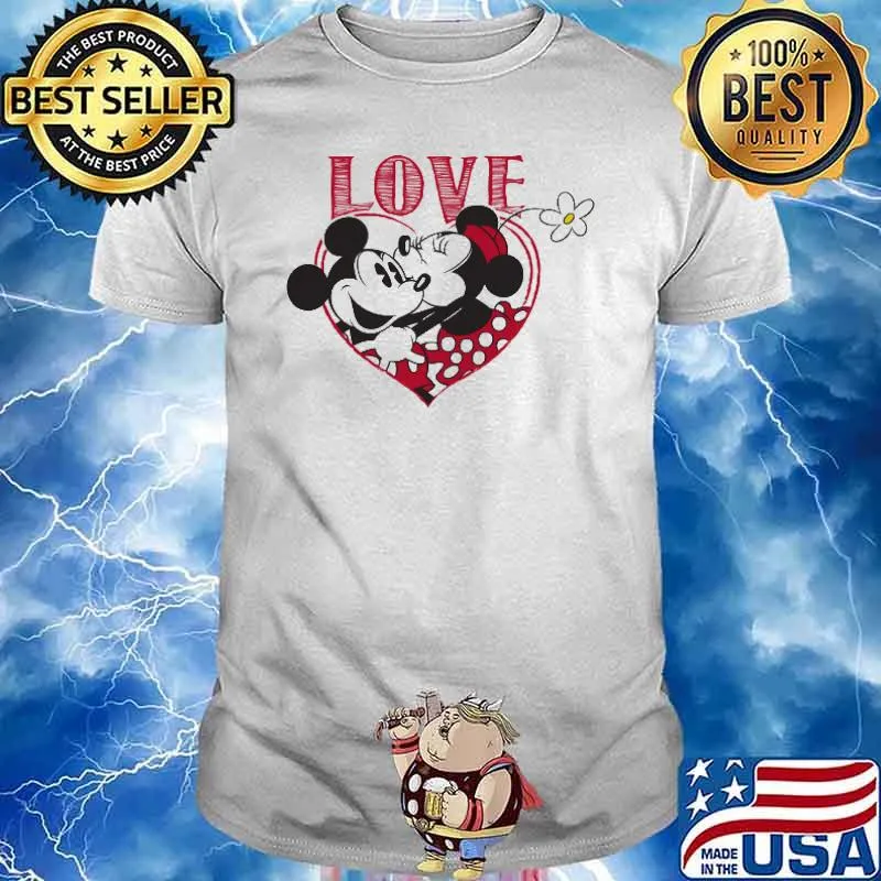 Mickey mouse and minnie love shirt