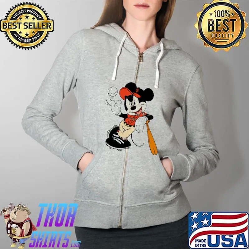Mickey Mouse Francisco Giants 2021 World Series s Full Zip Hooded