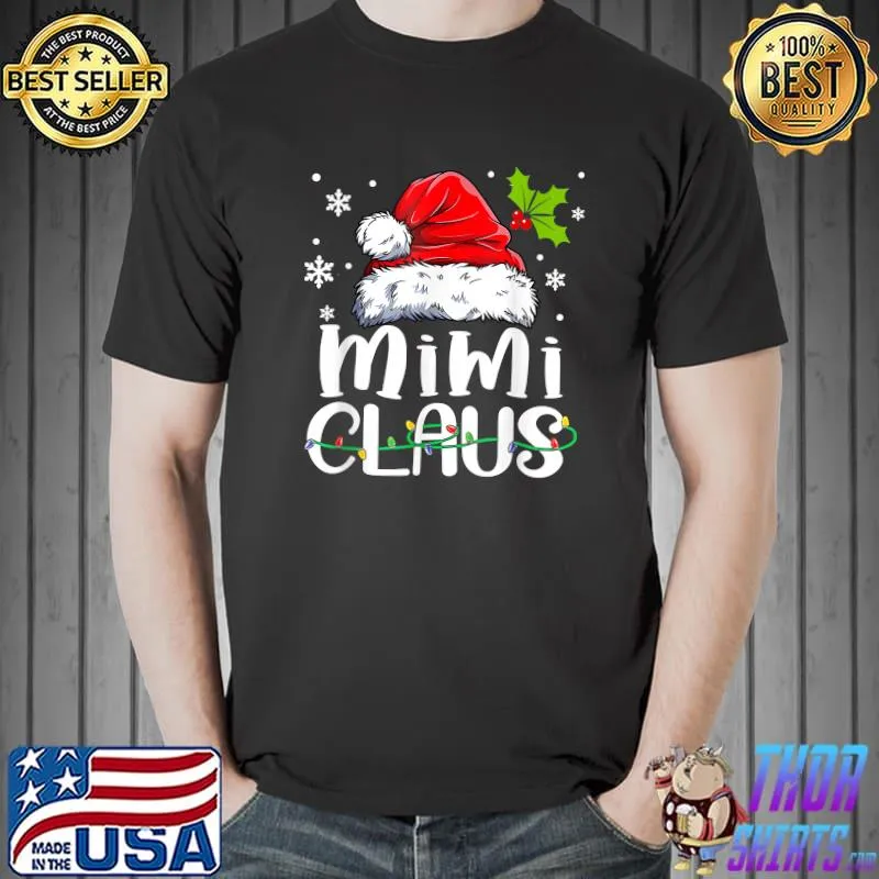 Mimi Claus Shirt Christmas Pajama Family Matching Xmas T-Shirt