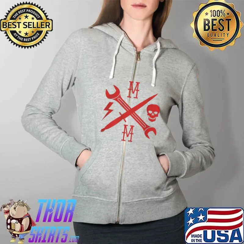 Misfit Motors Original Raglan Baseball T-s Full Zip Hooded