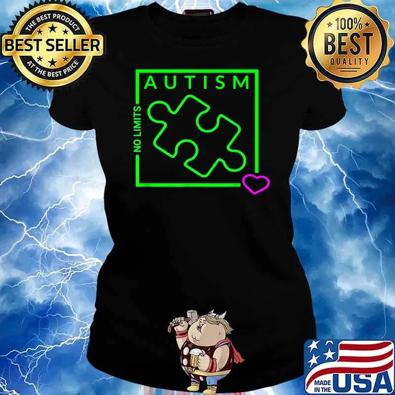 MOANA Kai Surf Shop Autism Awareness No Limits graphic T-Shirt Ladies tee