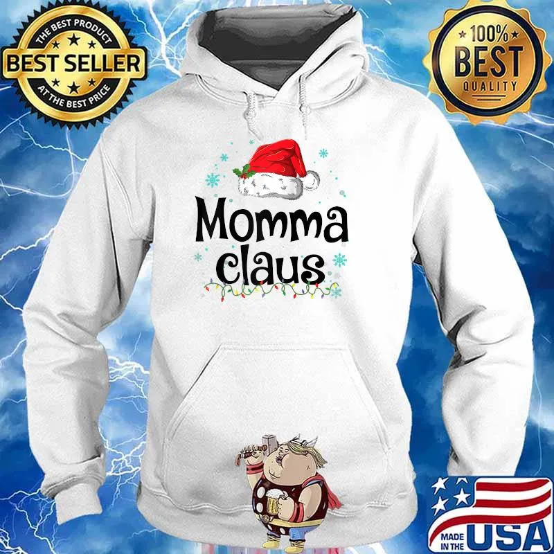 Momma Claus Shirt Christmas Pajama Family Matching Xmas Raglan Baseball T-s Hoodie