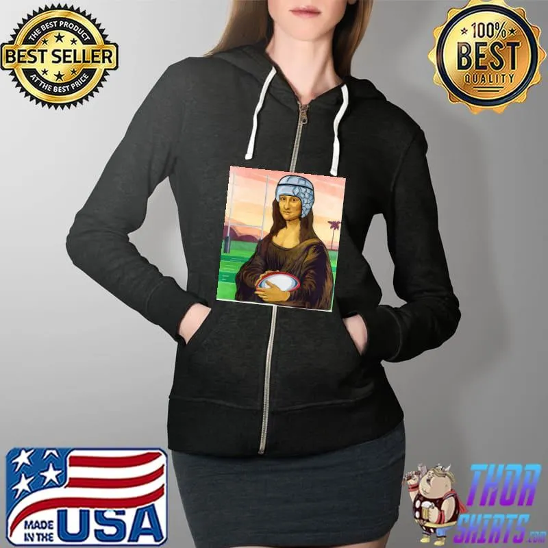 Mona Lisa Rugby Rugger Wear Rugby Shirt Full Zip Hooded