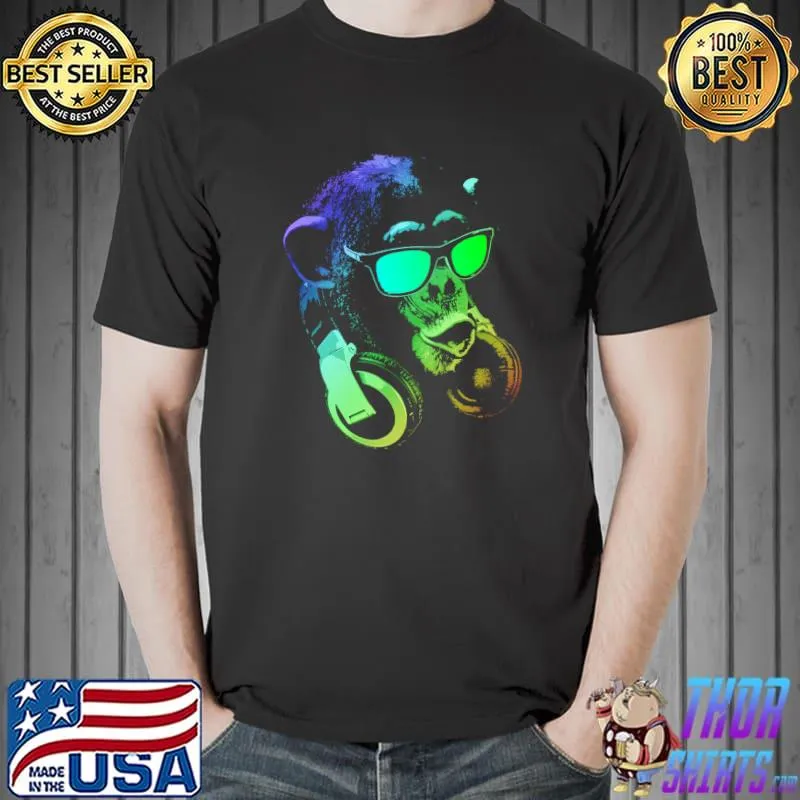 Monkey Dj Neon Light Filip Shirt Unisex