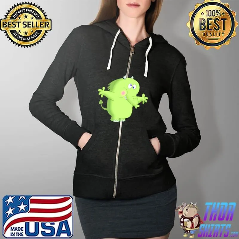 Mr Freg Elephant Shirt Full Zip Hooded