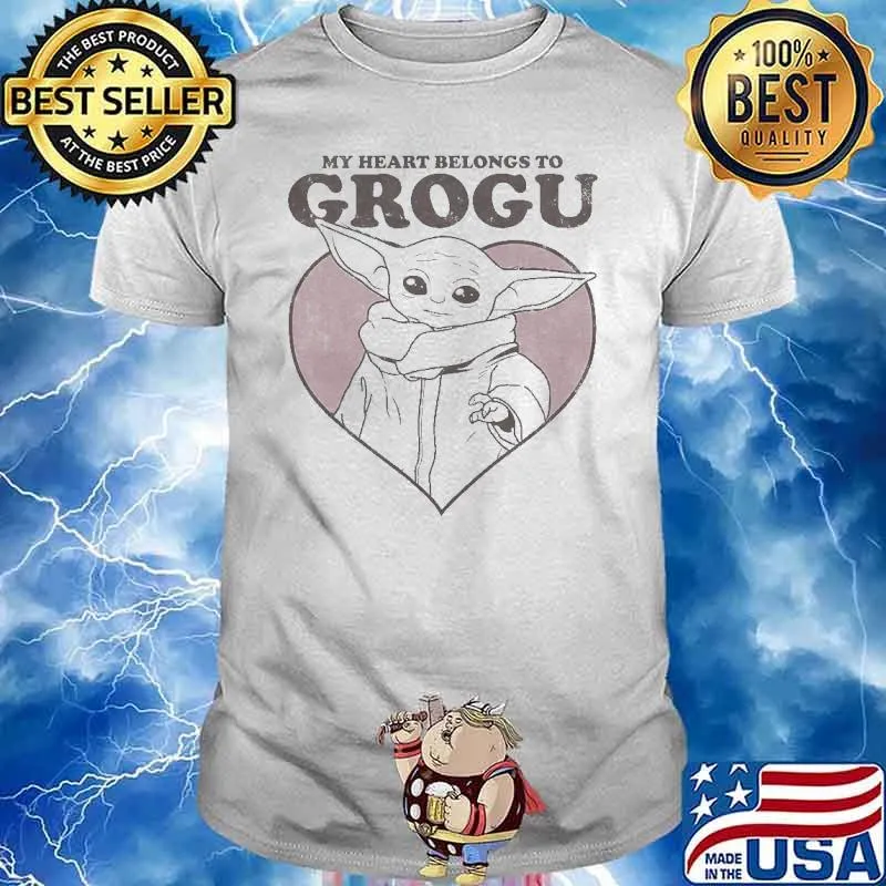 My heart belongs to grogu baby yoda star wars shirt