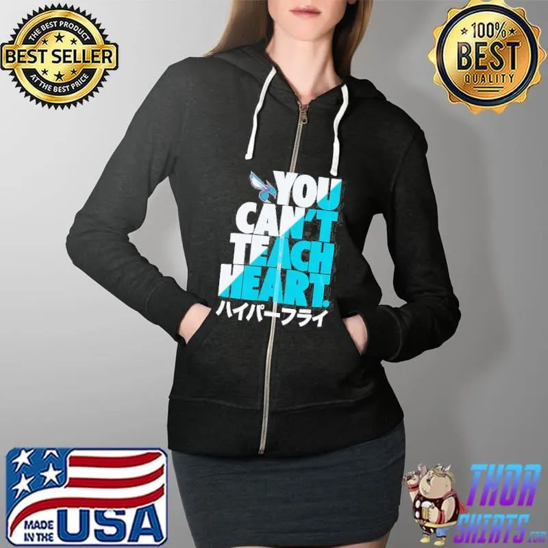 NBA X Hyperfly Black Charlotte Hornets Katakana You Can't Teach Heart Shirt Full Zip Hooded