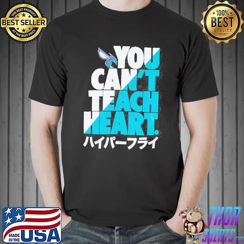 NBA X Hyperfly Black Charlotte Hornets Katakana You Can't Teach Heart Shirt Unisex