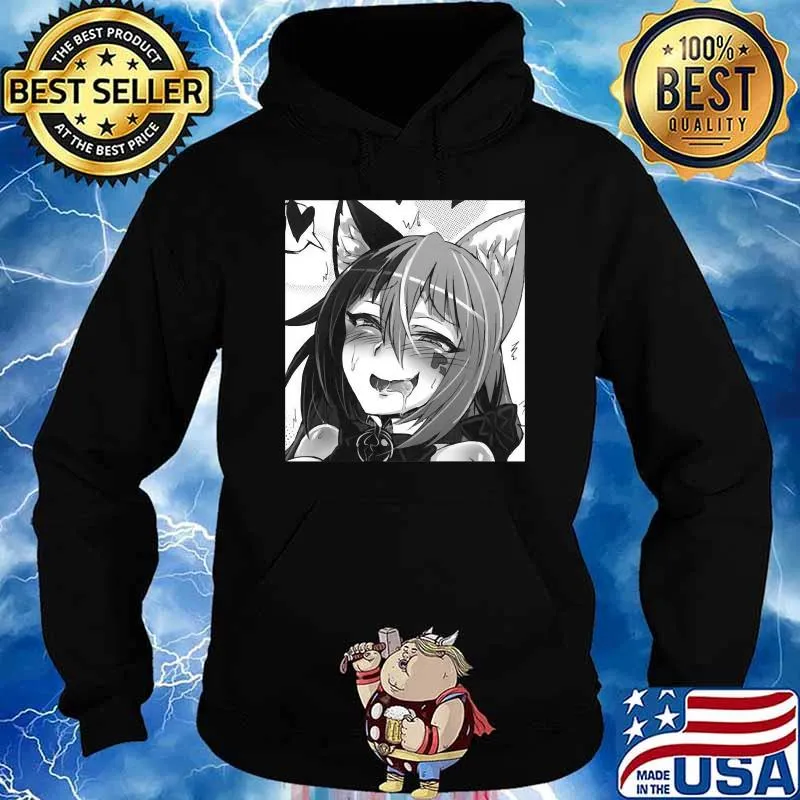 Neko Girl Cosplay Anime Girl Kawaii Otaku Aesthetic Japanese T-Shirt Hoodie